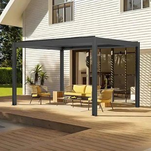 Пергола Villa 4х4 м, механическая крыша + LED 000003298 фото