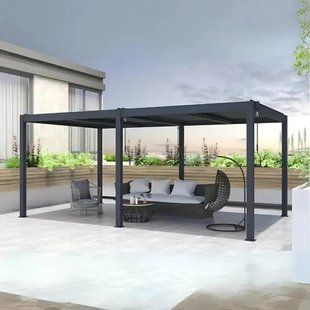 Пергола Villa 4х6 м, механическая крыша + LED 000003299 фото