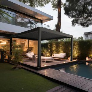 Пергола Villa 3x3 м, электрическая крыша + LED 000003832 фото