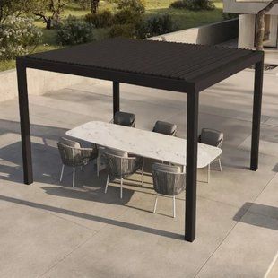 Беседка Luxe 3,6x3 м, крыша open/close (электрическая) + LED, антрацит 000002857 фото
