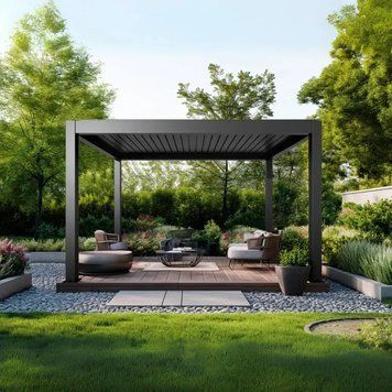 Пергола Villa 3х4 м, електричний дах + LED 000002770 фото